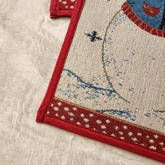 Holiday Tapestry Non Skid Floormats with Christmas Snowmen - Picture 3 of 5